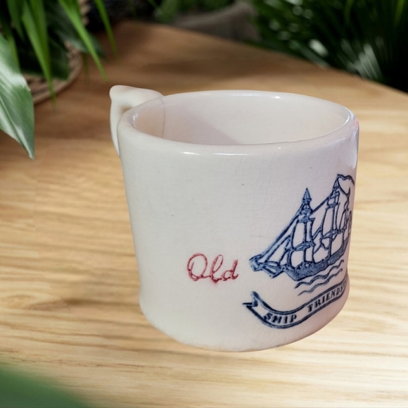 VINTAGE OLD SPICE SHAVING MUG EARLY AMERICAN SHIP FRIENDSHIP SHULTON INC 1948-49 - Picture 2 of 6